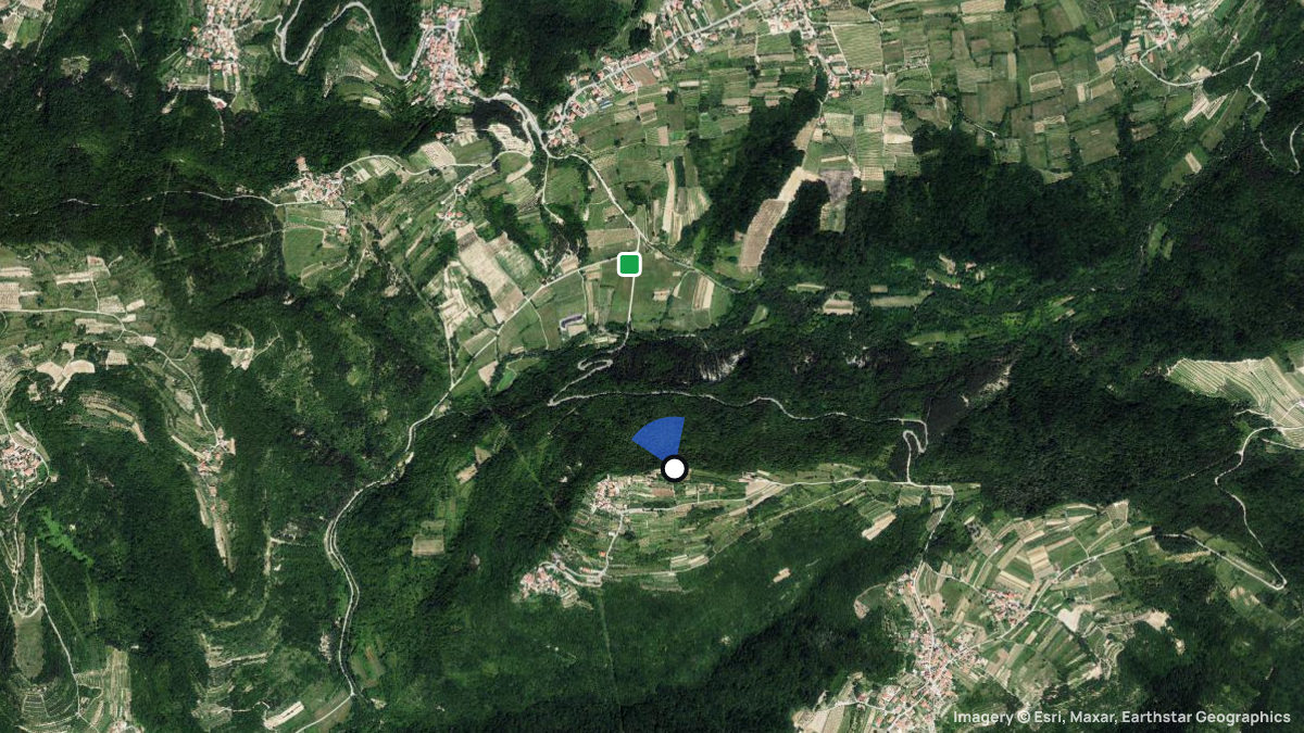 Satellitenkarte von Glem mit Start- und Landeplätzen