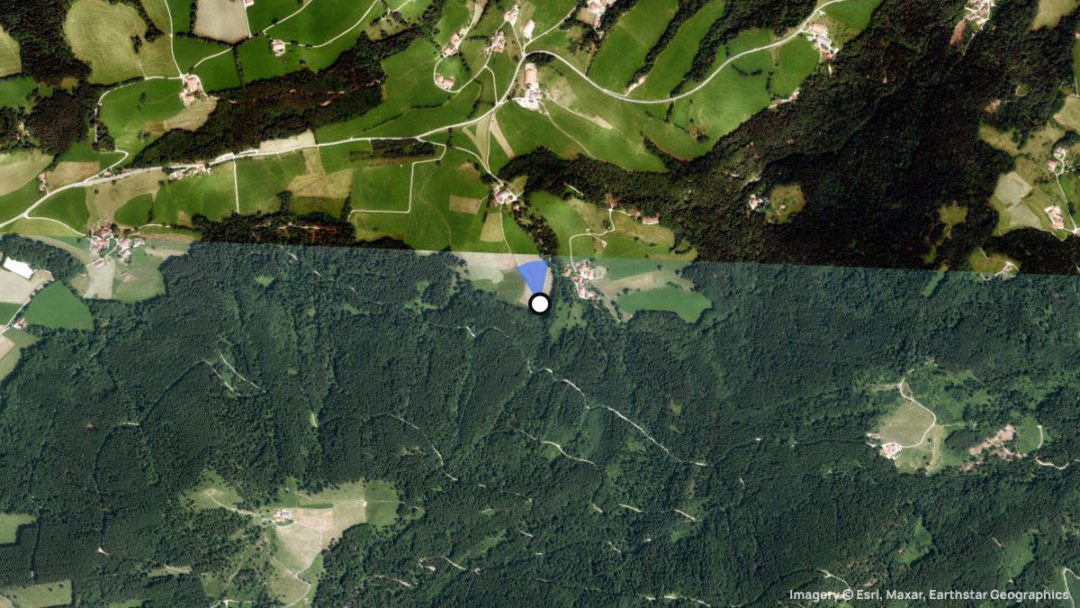Satellite map of Thalhäusl with its launches and landings