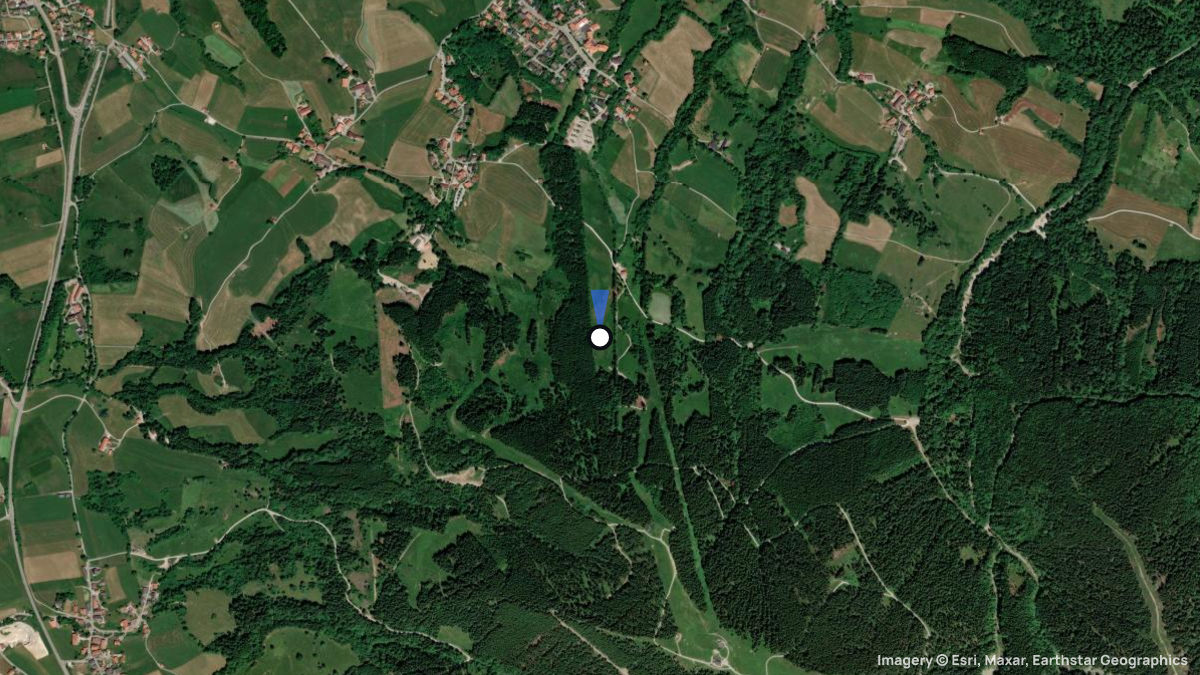 Satellitenkarte von Tannenbankerl mit Start- und Landeplätzen