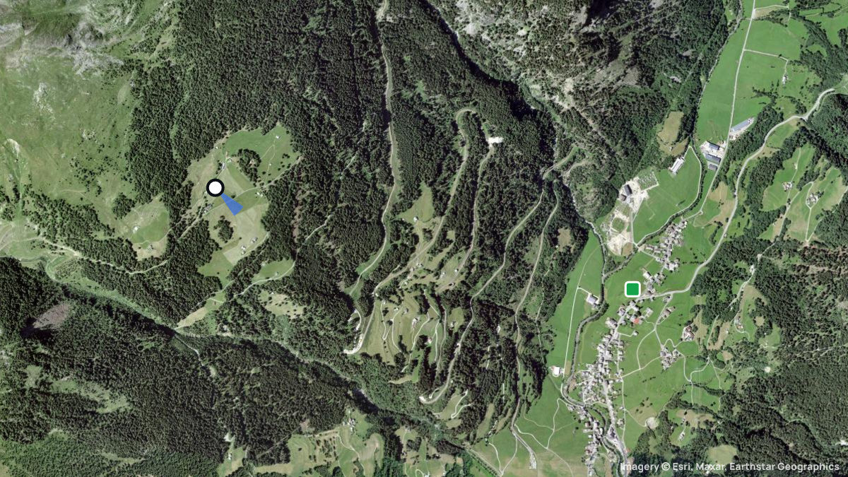 Satellite map of Varuna with its launches and landings