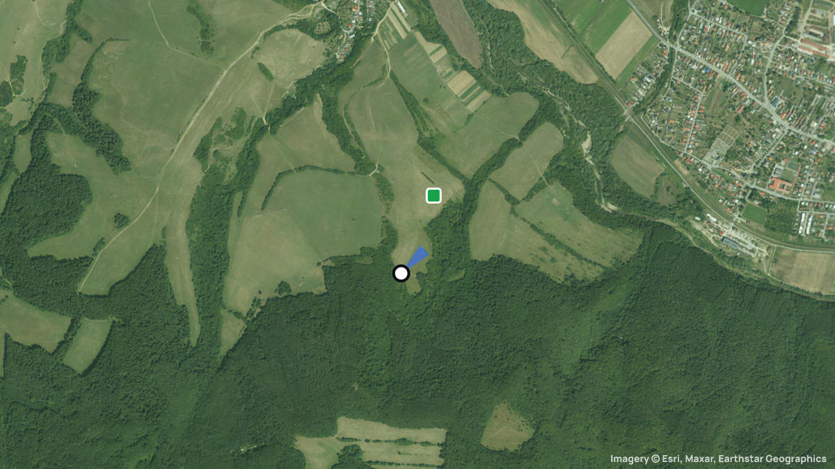 Satellite map of Kohut with its launches and landings