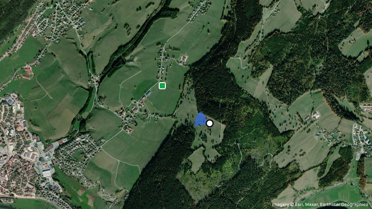 Satellite map of Frenelots with its launches and landings