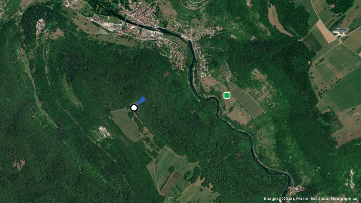 Satellite map of Longeville with its launches and landings