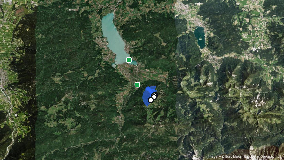 Satellite map of Wallberg with its launches and landings