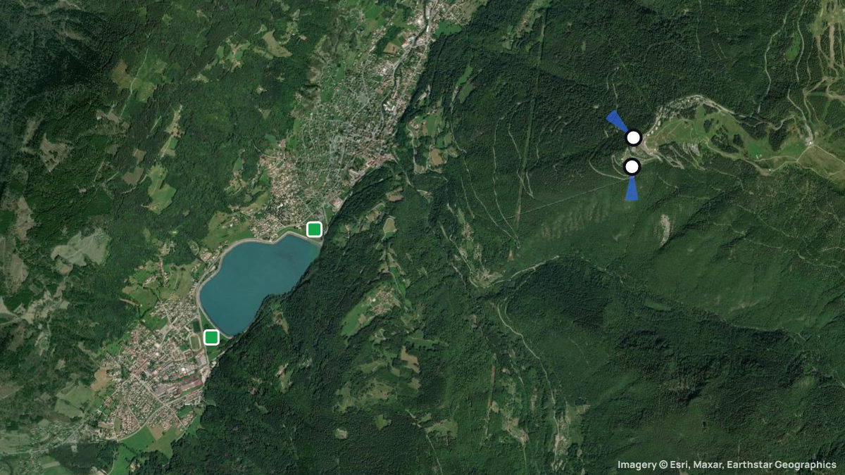Satellite map of Malatrait with its launches and landings