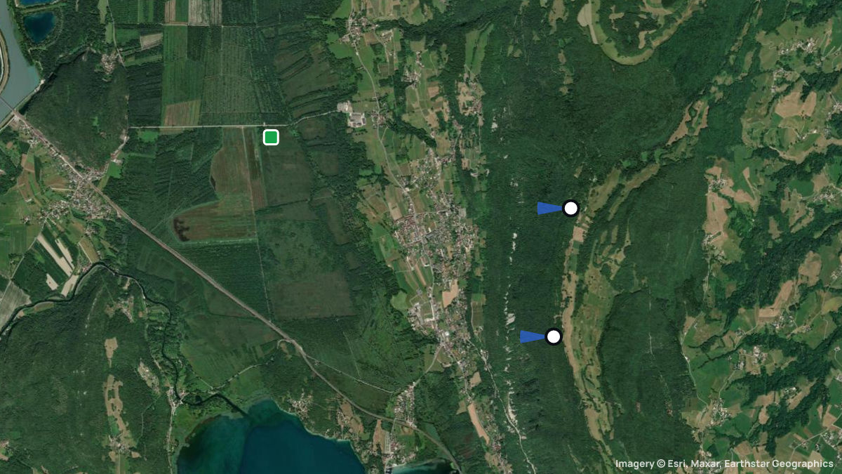 Satellitenkarte von Col du Sapenay mit Start- und Landeplätzen