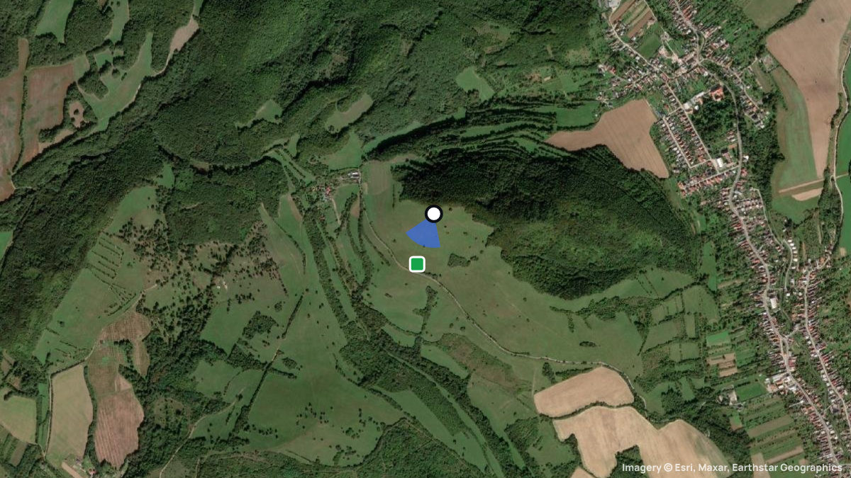Satellite map of Lysica with its launches and landings