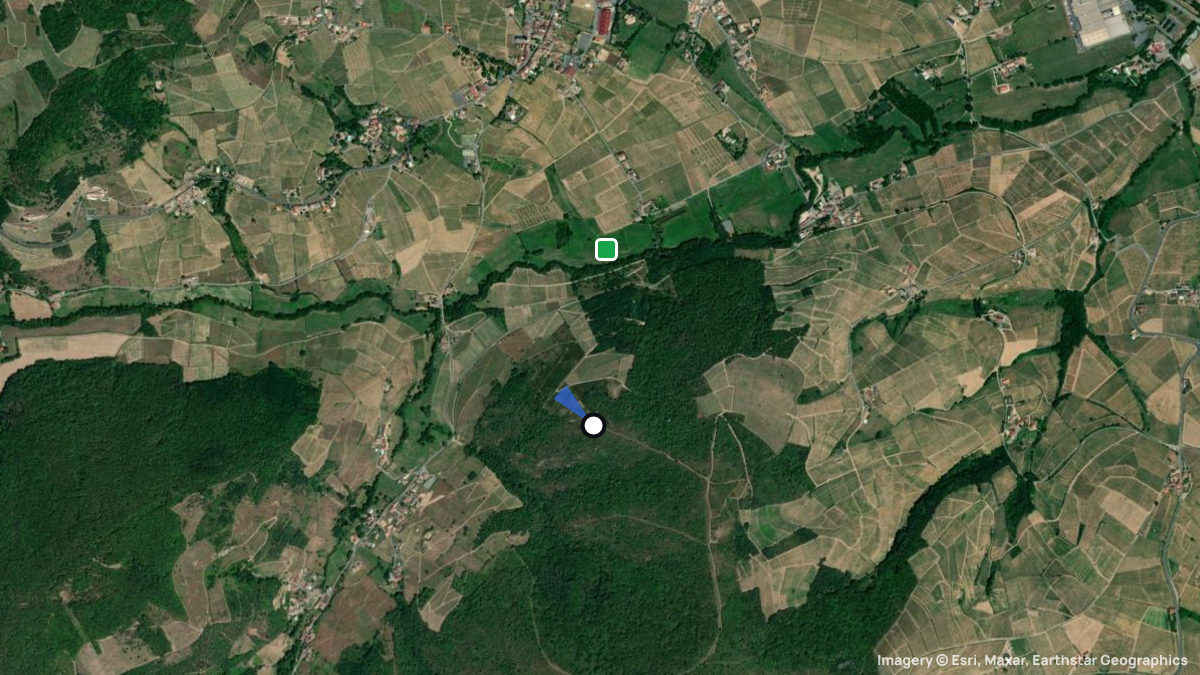 Satellite map of Quincie with its launches and landings