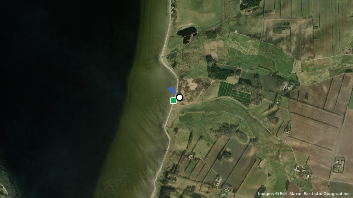 Satellitenkarte von Ulberg Klint mit Start- und Landeplätzen