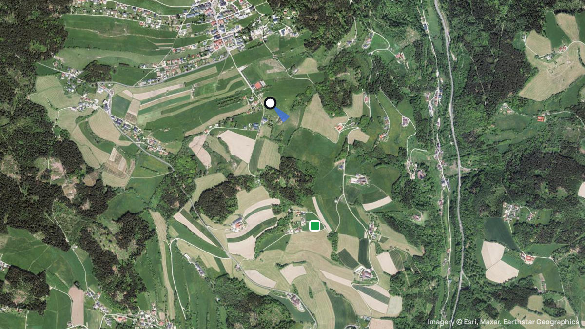 Satellite map of Kirchschlag with its launches and landings
