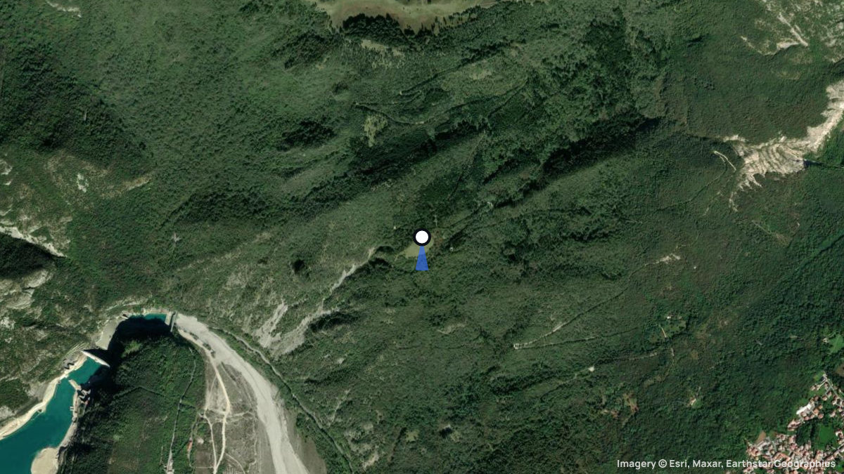 Satellitenkarte von Maniago mit Start- und Landeplätzen