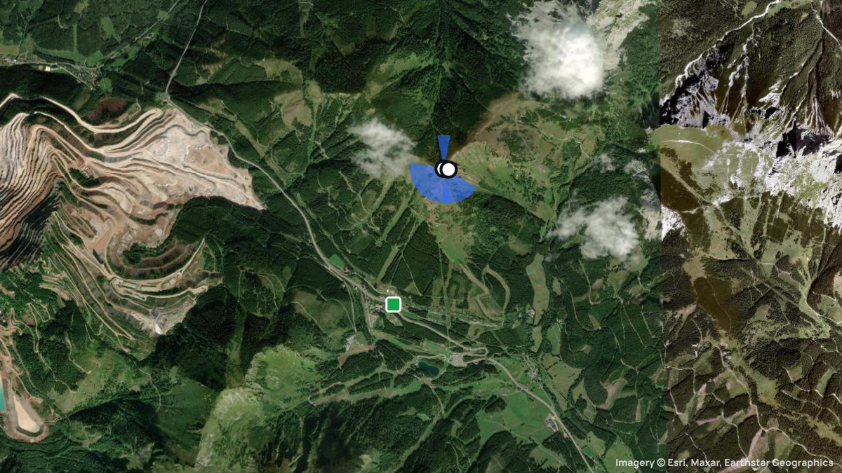 Satellite map of Polster with its launches and landings