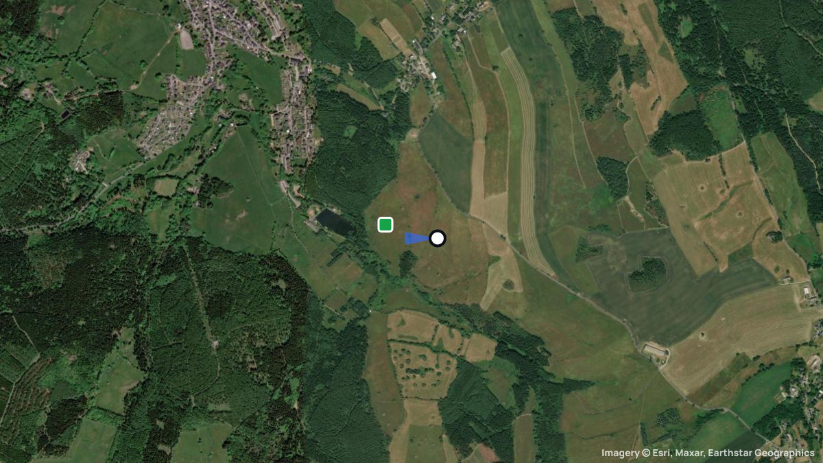 Satellitenkarte von Schauhübel mit Start- und Landeplätzen