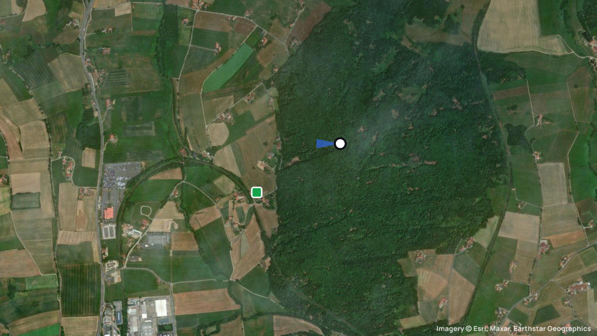 Satellitenkarte von Dieberg mit Start- und Landeplätzen