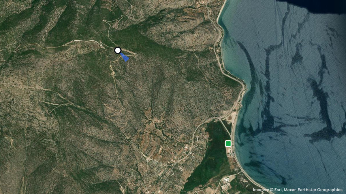 Satellite map of Pavleika with its launches and landings