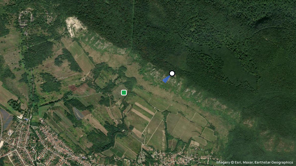 Satellite map of Tworise with its launches and landings