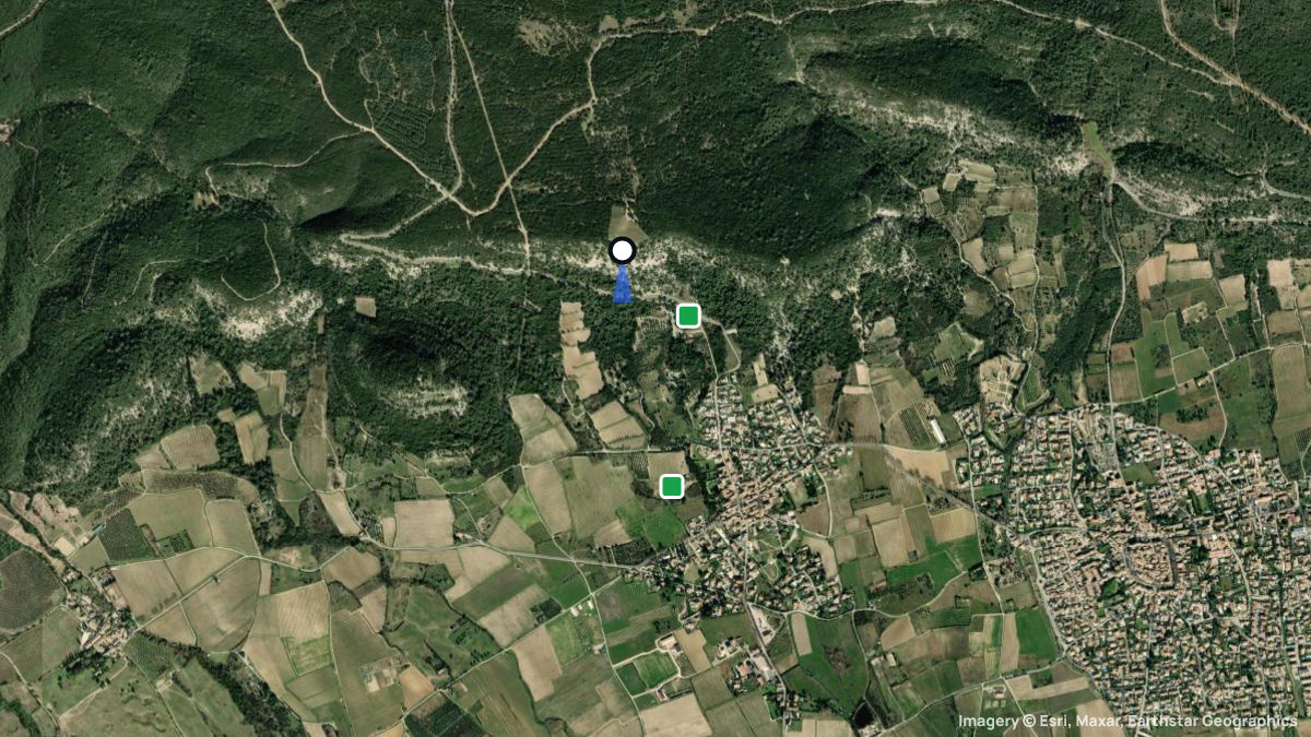 Satellite map of Saint Come with its launches and landings