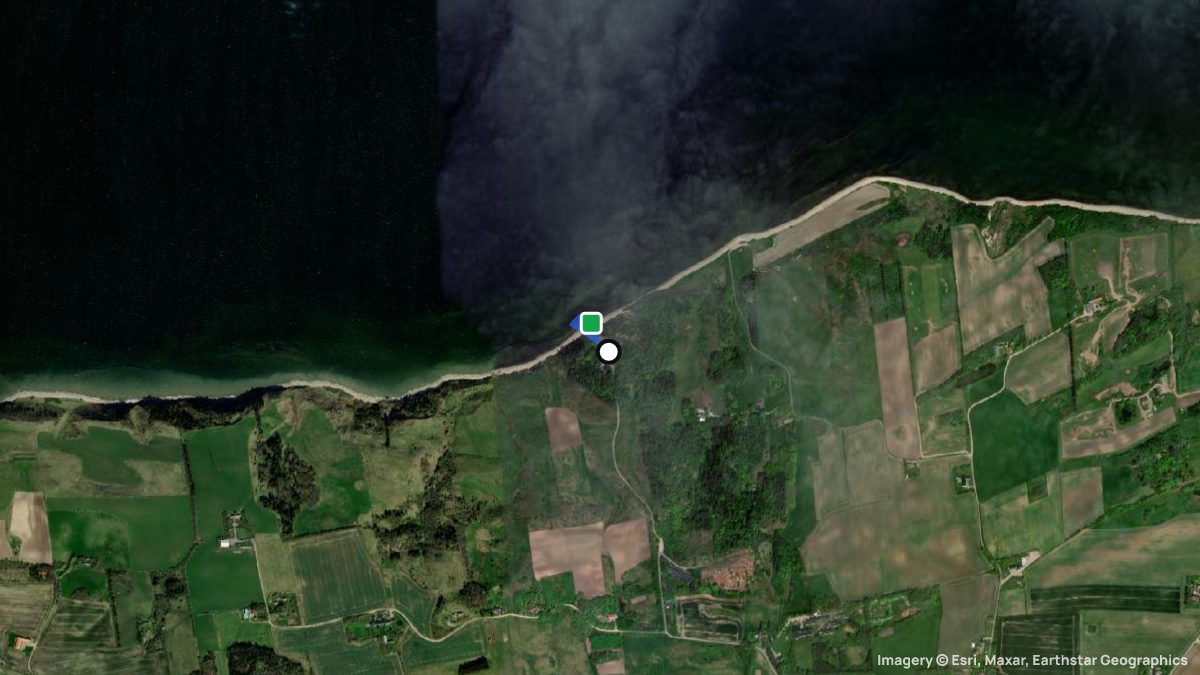 Satellite map of Hanklit 2 with its launches and landings