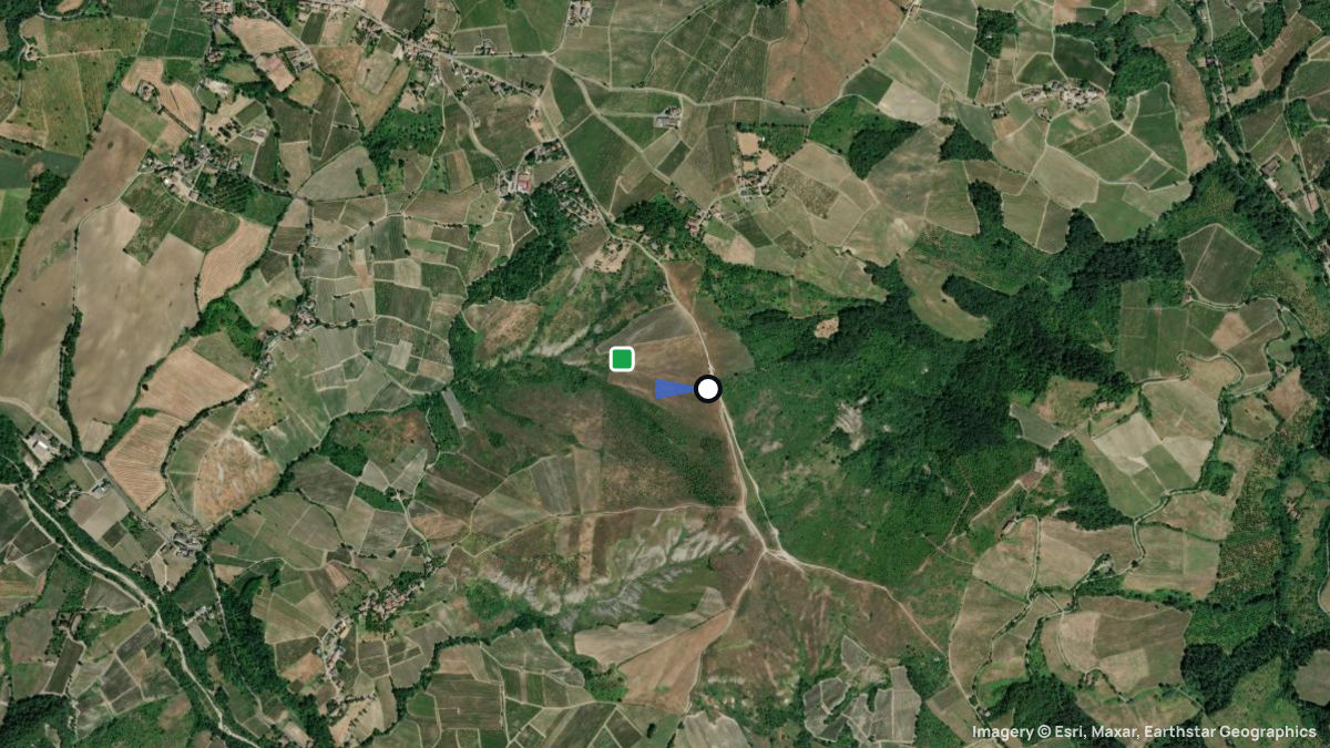 Satellite map of Montalto Pavese with its launches and landings