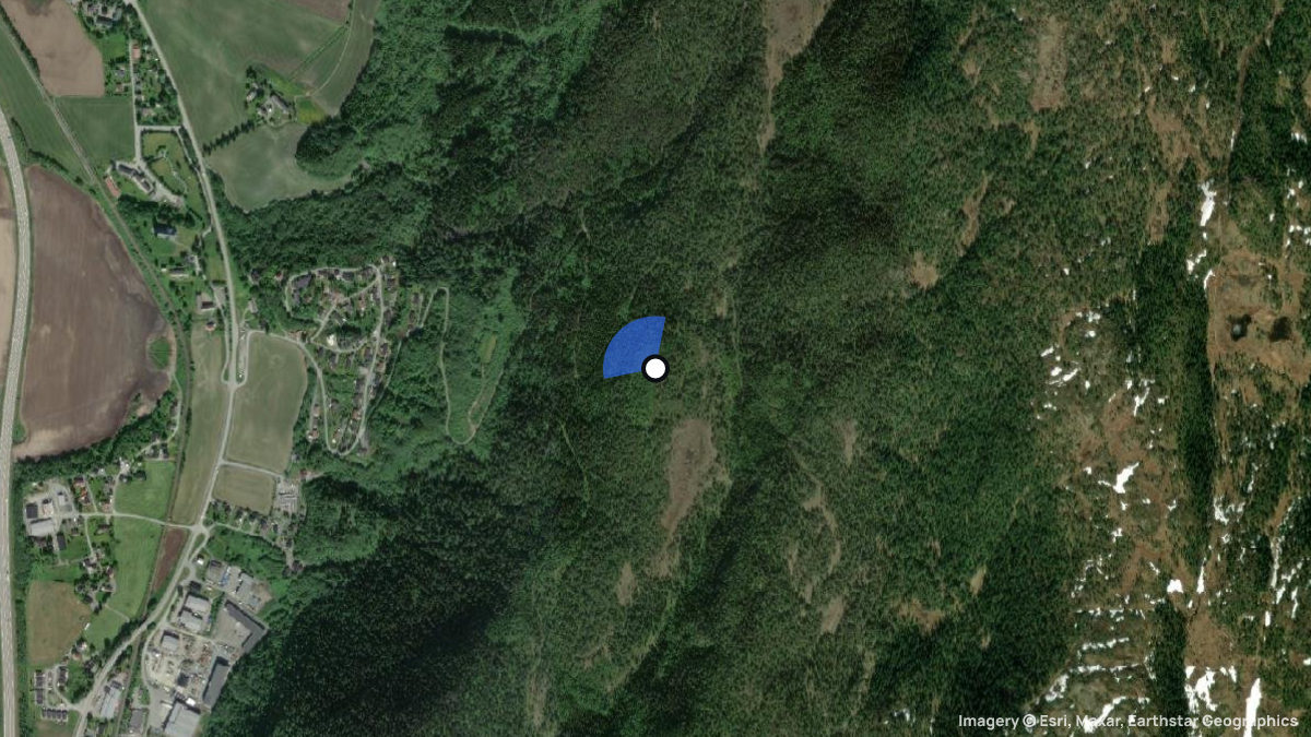 Satellitenkarte von Melhus mit Start- und Landeplätzen