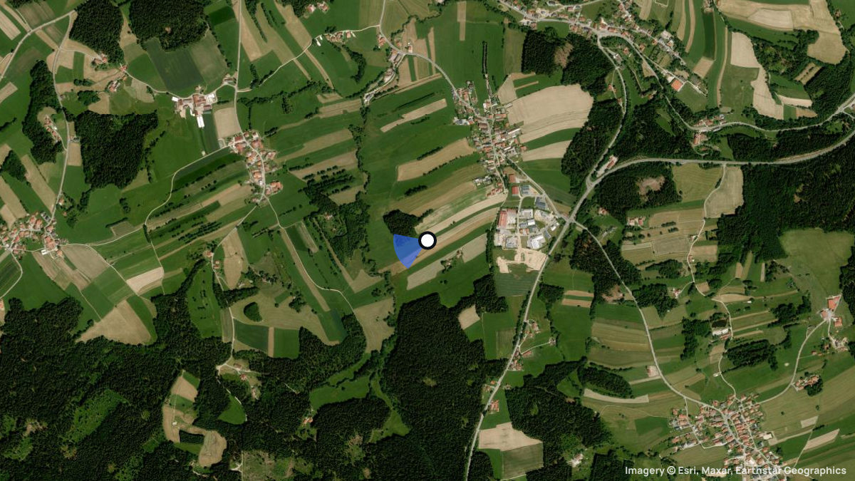 Satellitenkarte von Gländfeld mit Start- und Landeplätzen