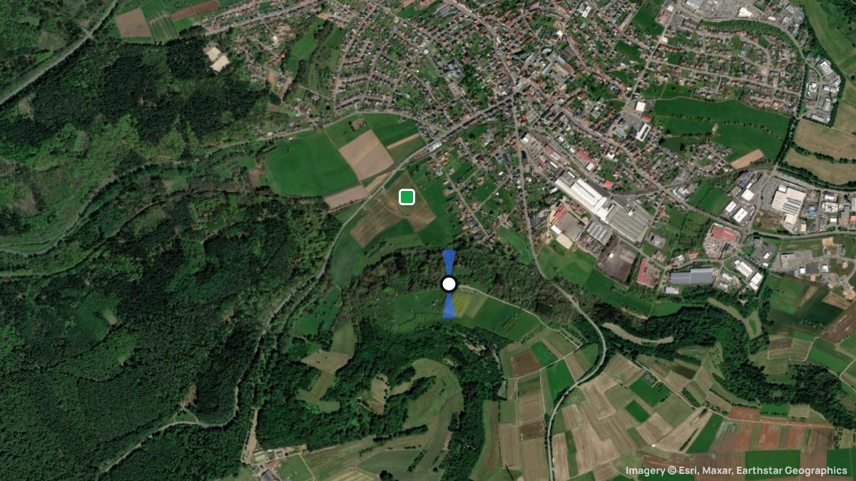 Satellite map of Galgenberg with its launches and landings