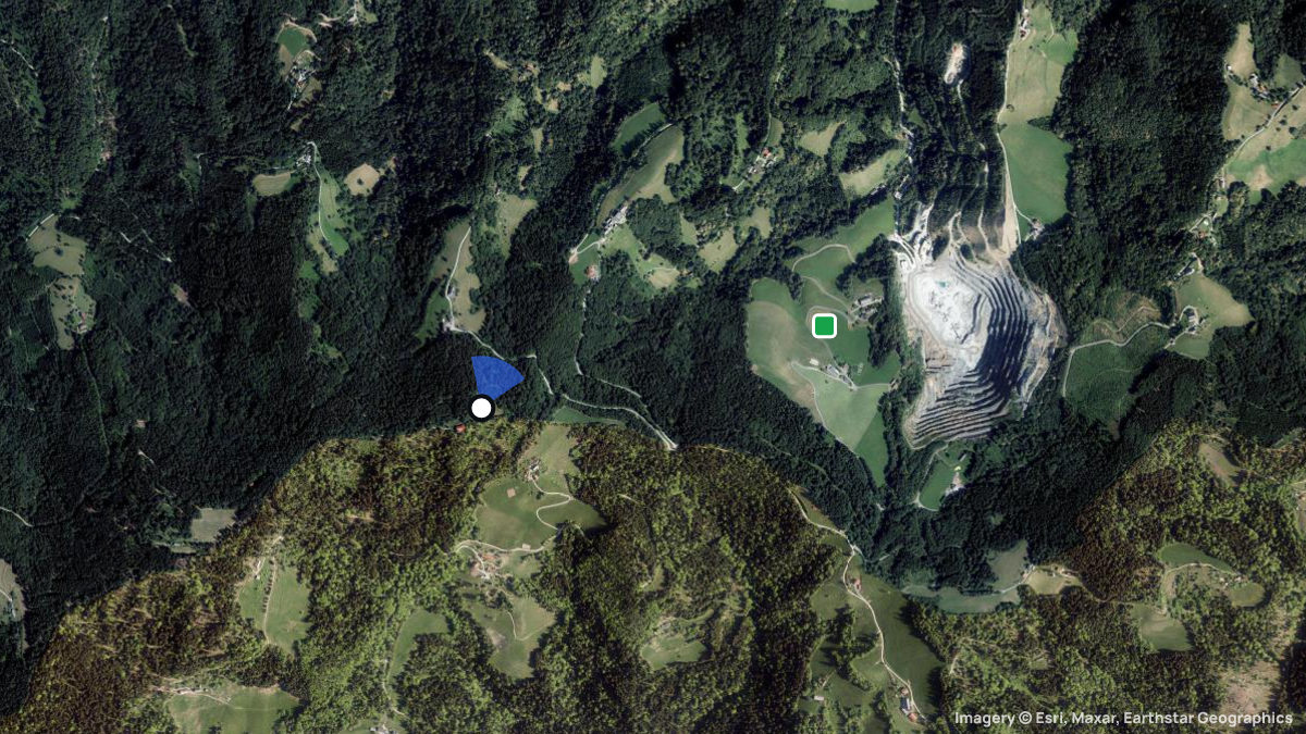 Satellite map of Pongratzen with its launches and landings