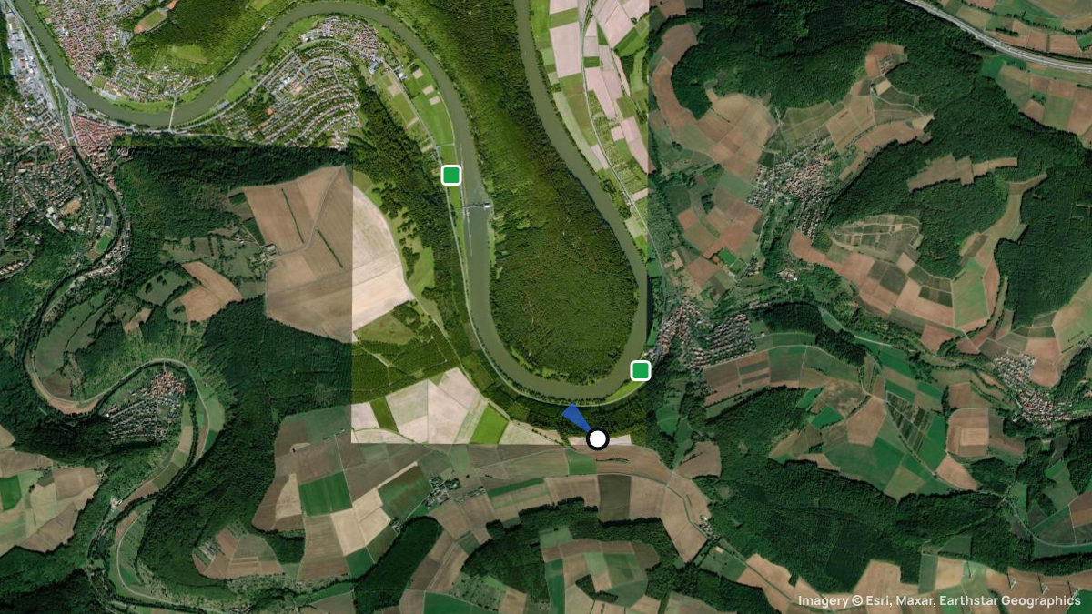 Satellite map of Urphar with its launches and landings