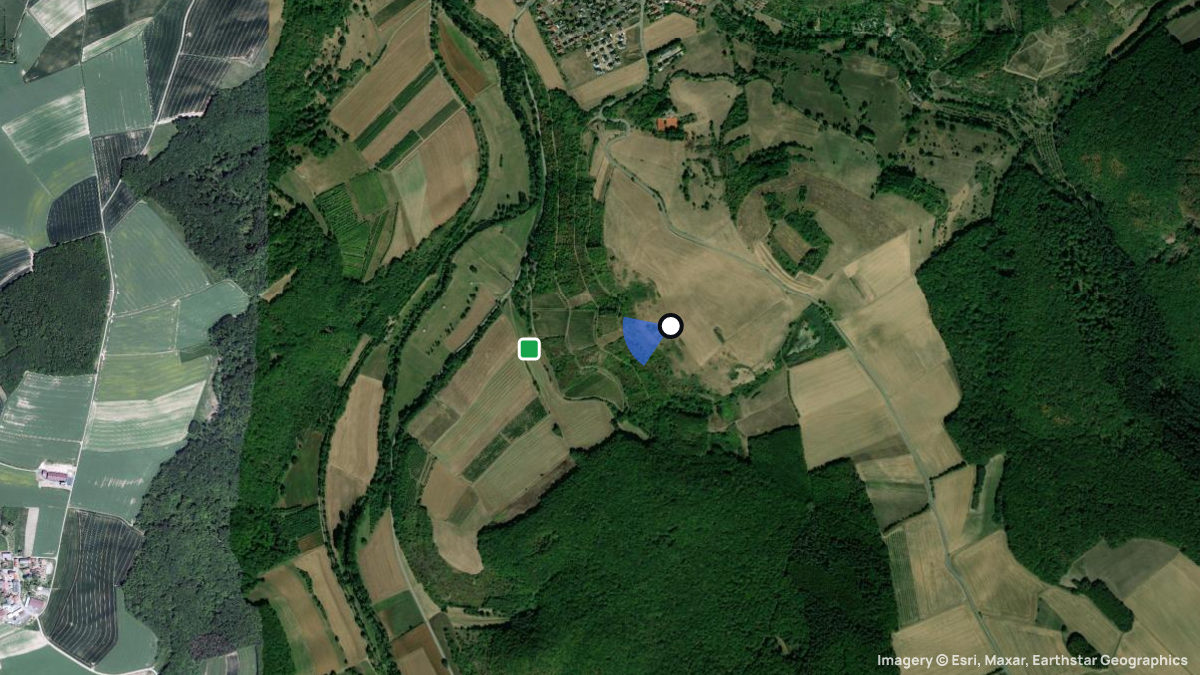 Satellite map of Wesenbach with its launches and landings
