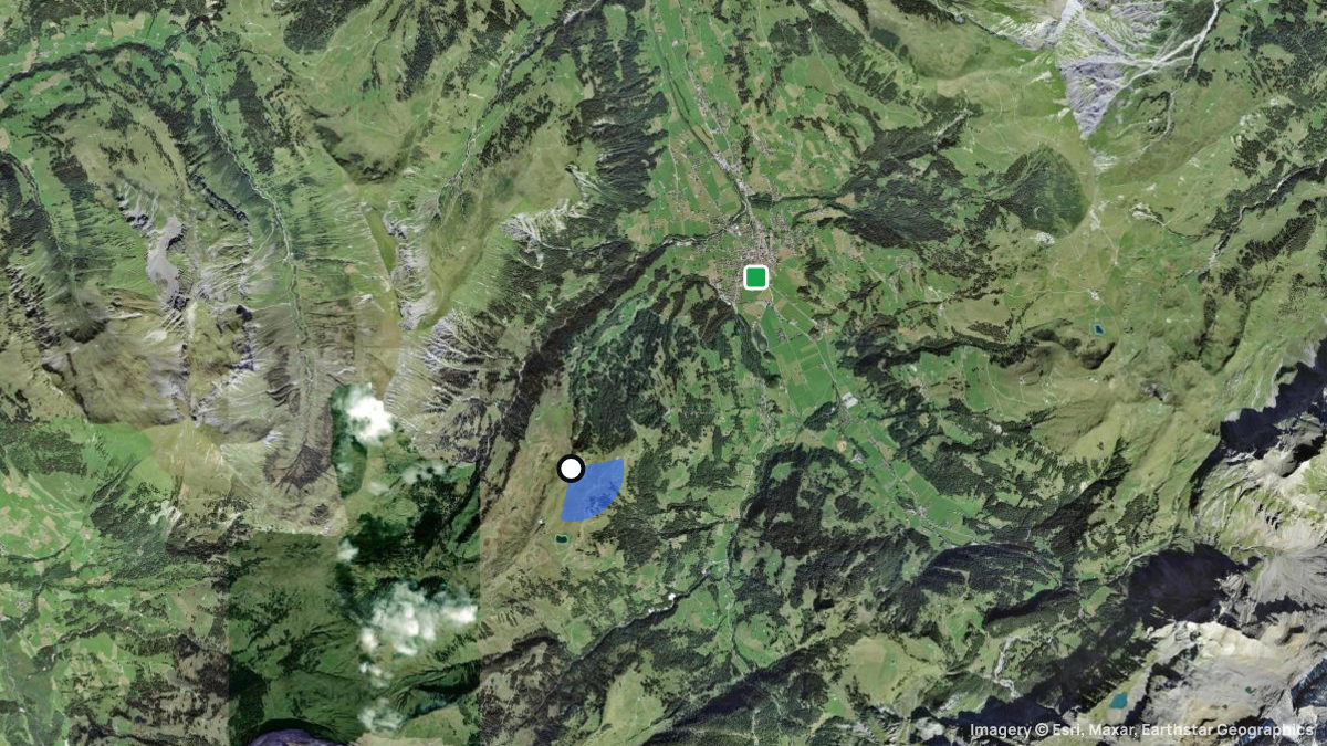 Satellite map of Betelberg with its launches and landings