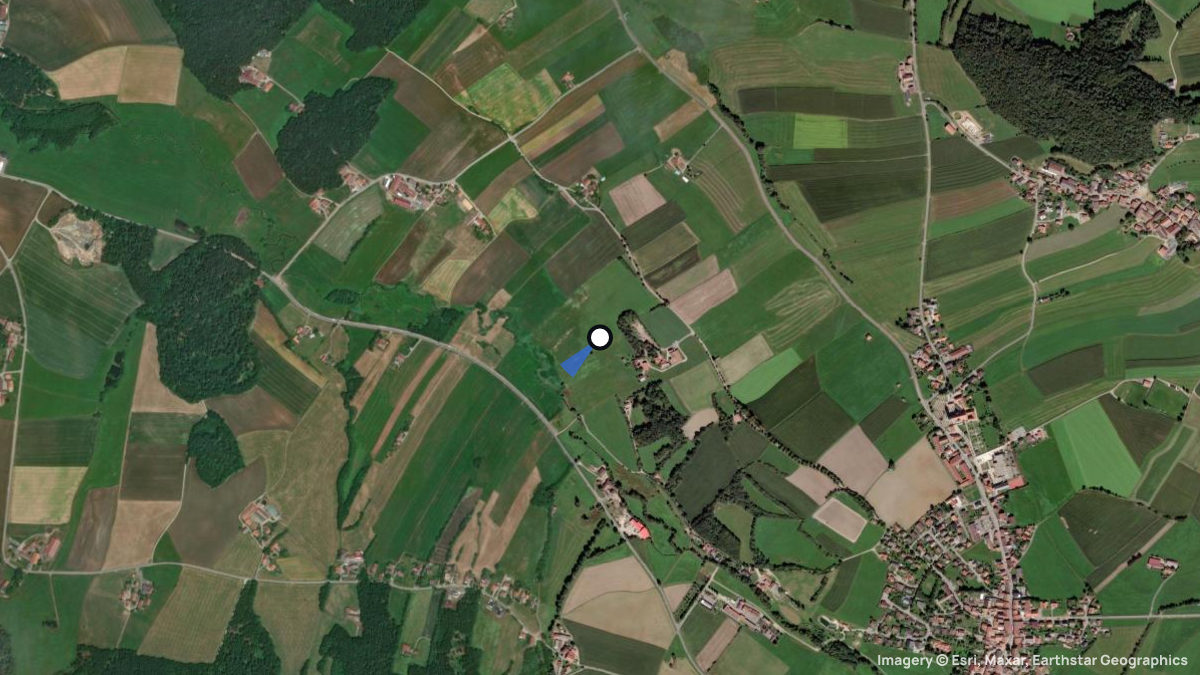 Satellitenkarte von Hoher Bogen N mit Start- und Landeplätzen