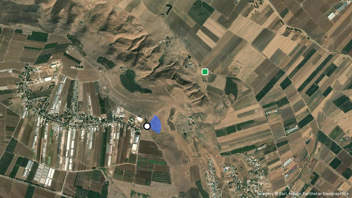 Satellite map of Sharona with its launches and landings