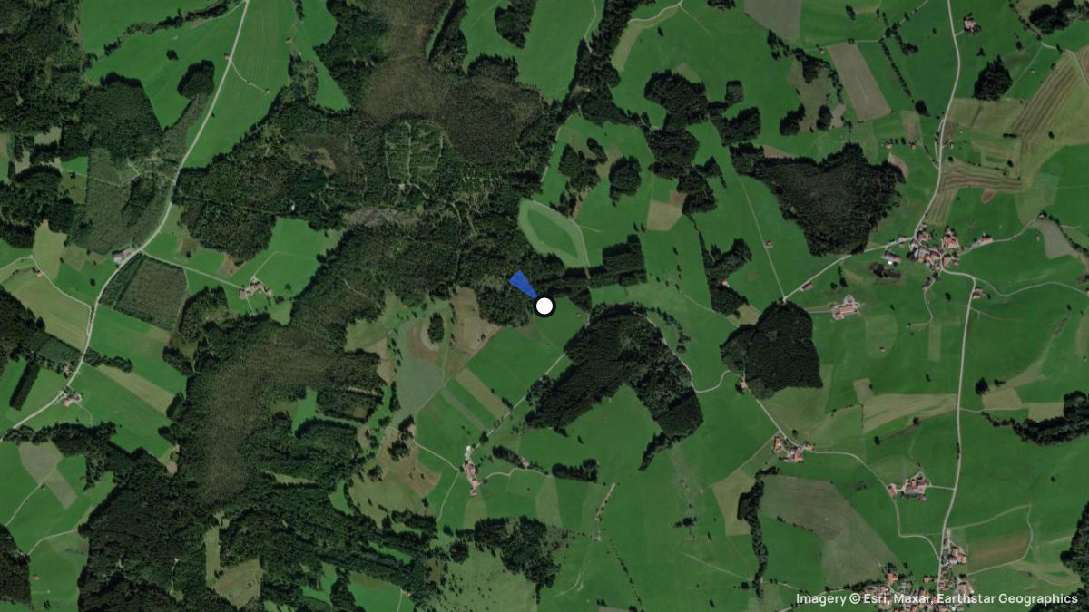 Satellitenkarte von Röhrenhalde mit Start- und Landeplätzen