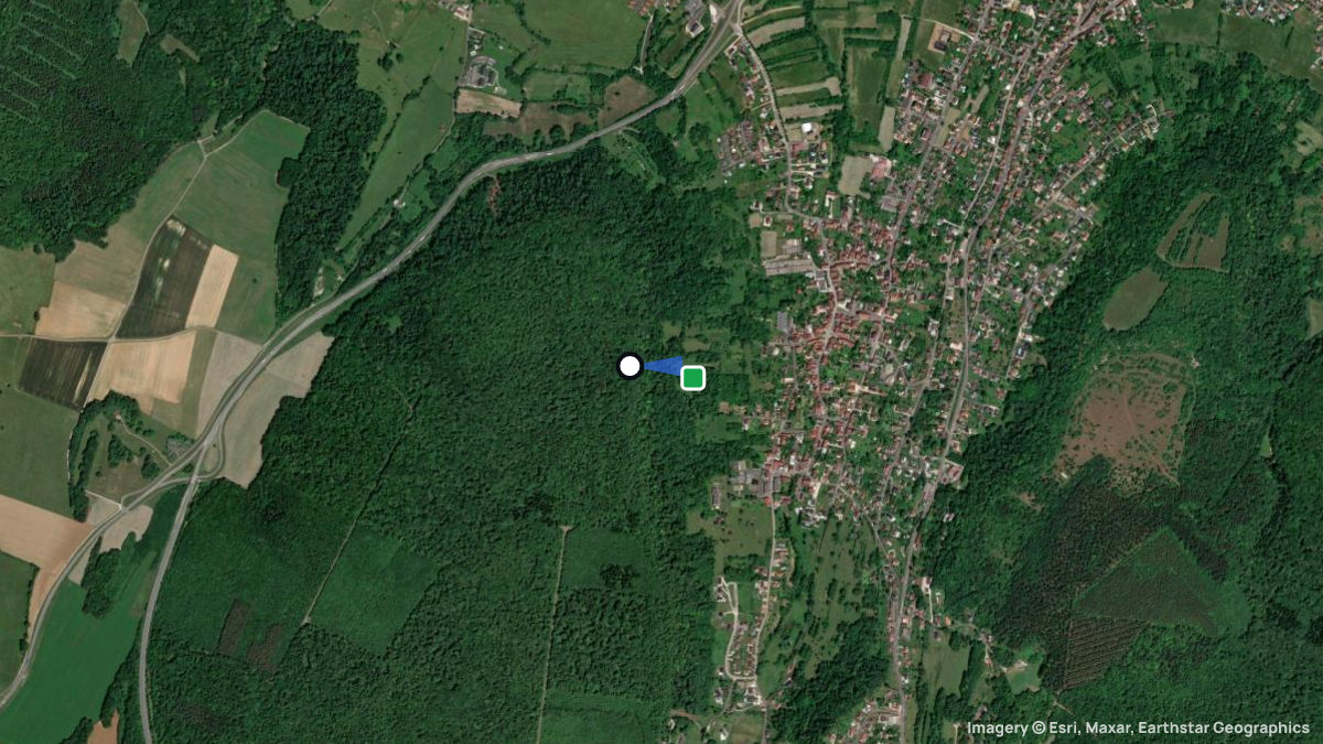 Satellitenkarte von Bois de Breuleux mit Start- und Landeplätzen