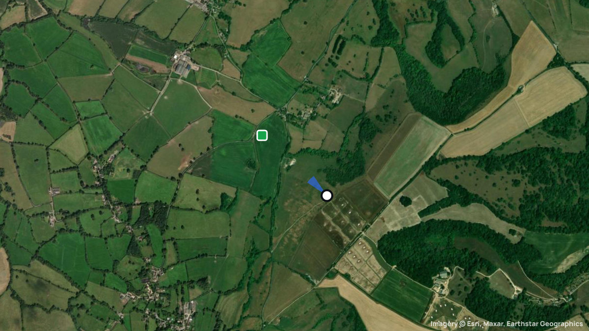Satellitenkarte von Bell Hill mit Start- und Landeplätzen