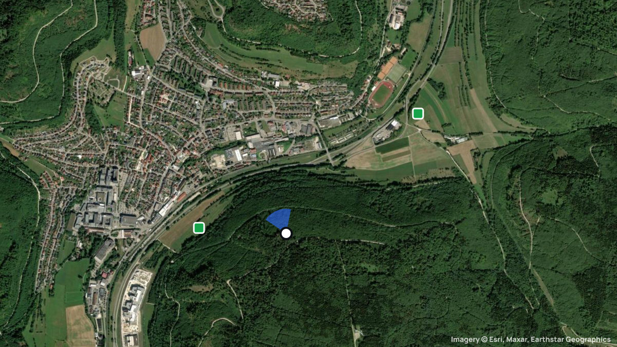 Satellitenkarte von Rotstein mit Start- und Landeplätzen