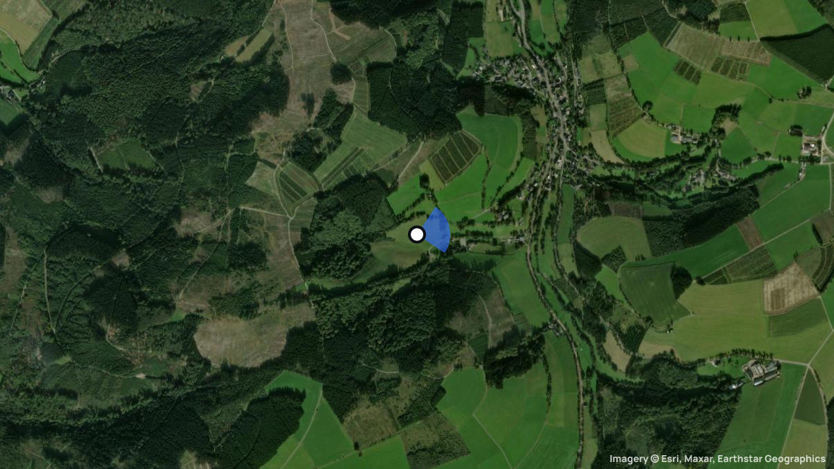 Satellitenkarte von Elpe mit Start- und Landeplätzen