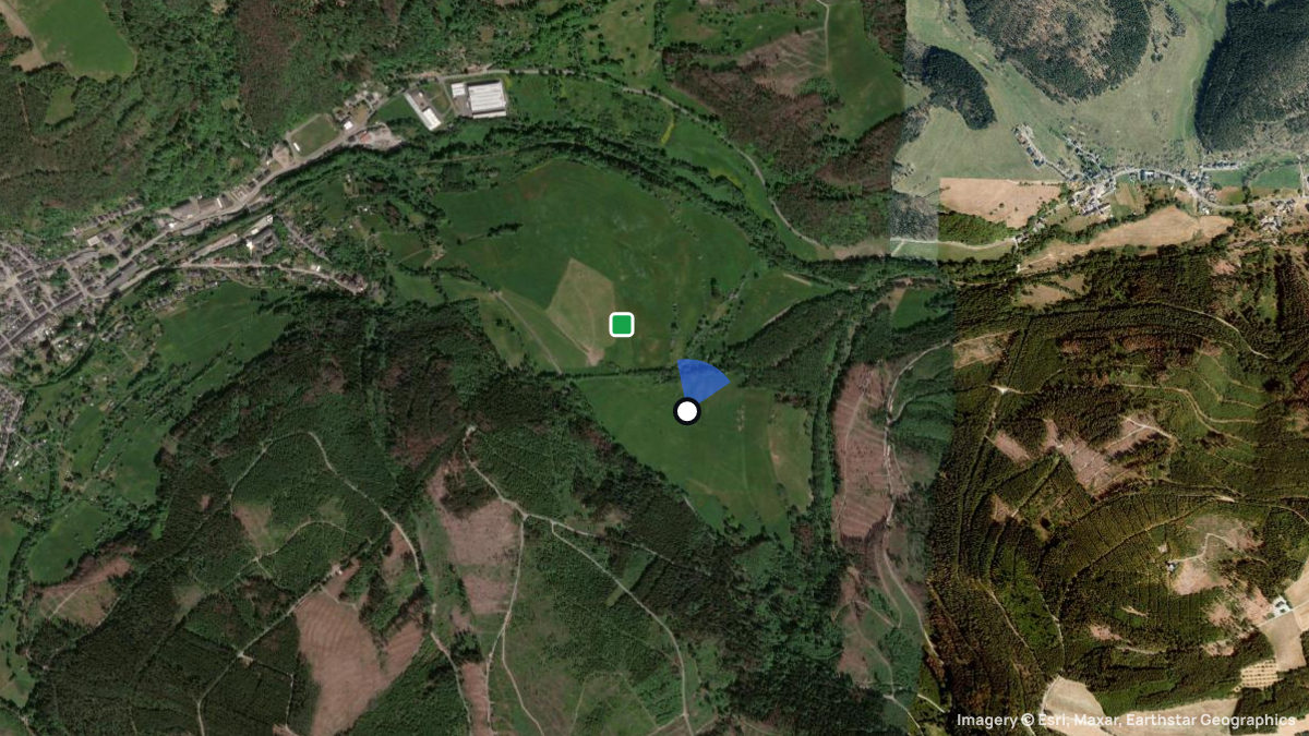 Satellite map of Gräfenthal with its launches and landings