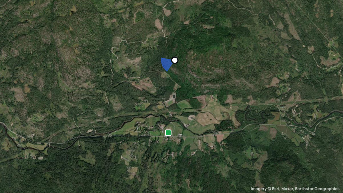 Satellite map of Jondalen with its launches and landings