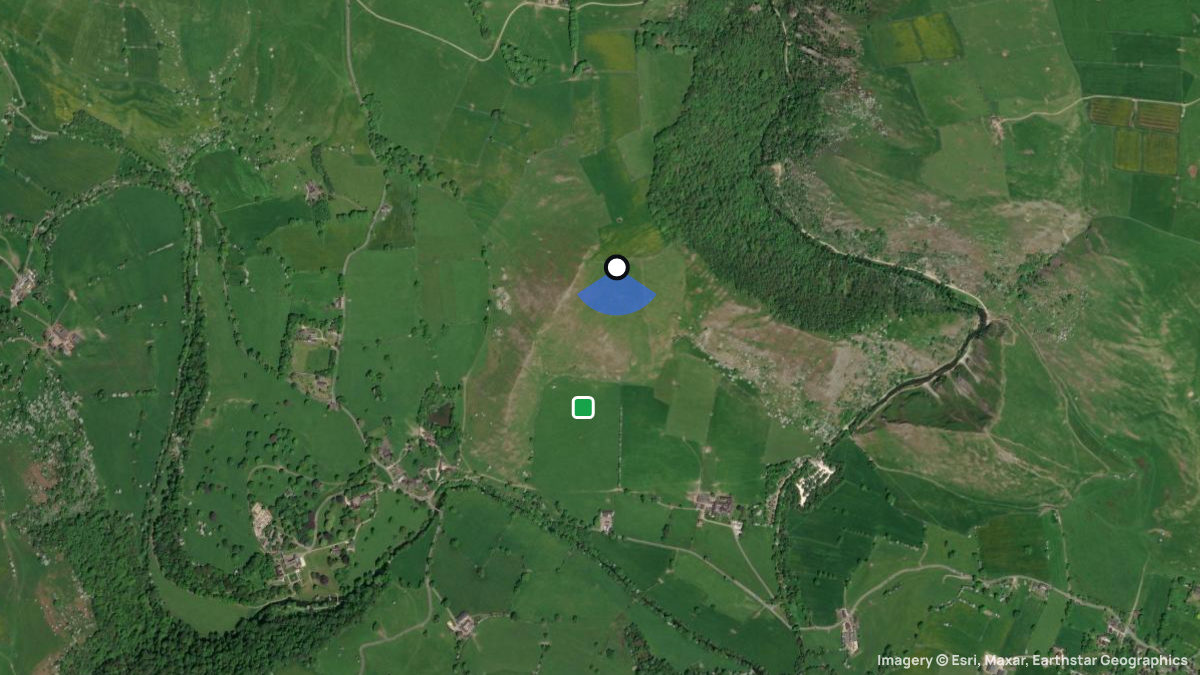 Satellite map of Bunster Hill with its launches and landings
