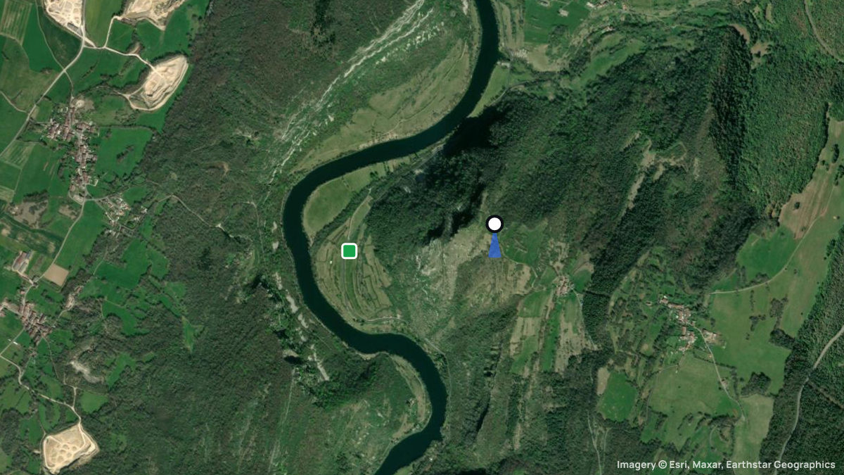 Satellitenkarte von Mont du Balvay mit Start- und Landeplätzen