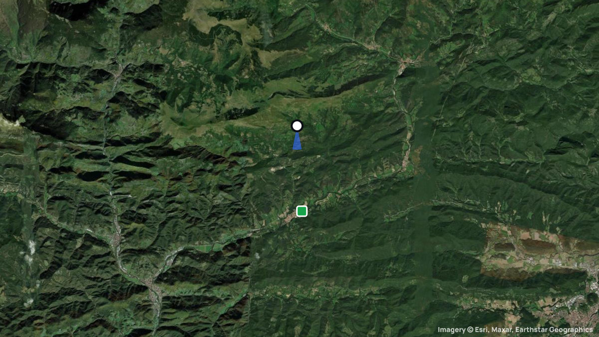 Satellite map of Ogassa with its launches and landings