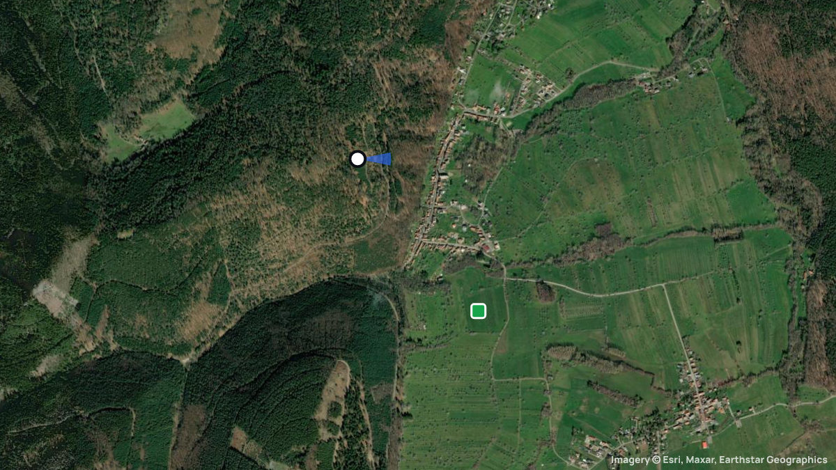 Satellitenkarte von Reinhartsmunster mit Start- und Landeplätzen