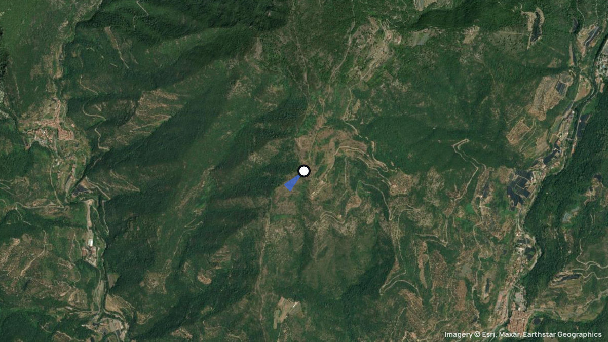 Satellite map of Isolabona with its launches and landings