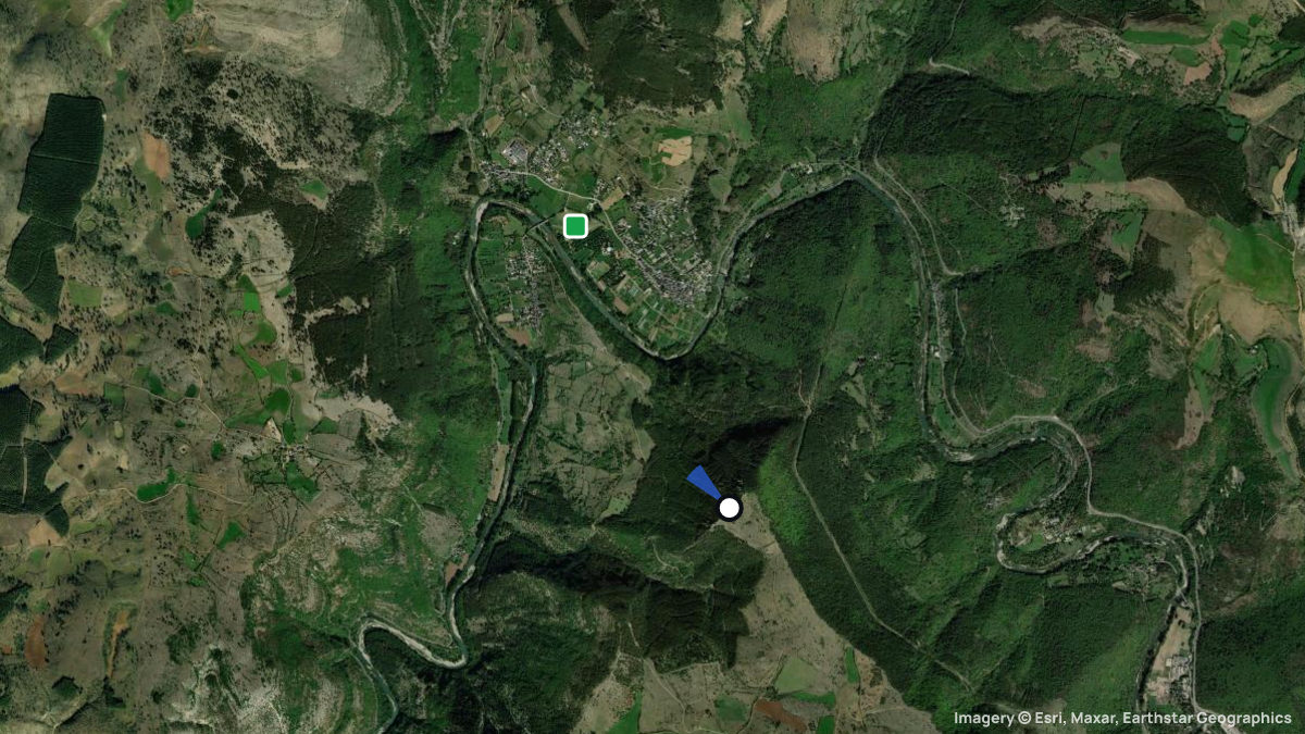 Satellite map of Le Single with its launches and landings