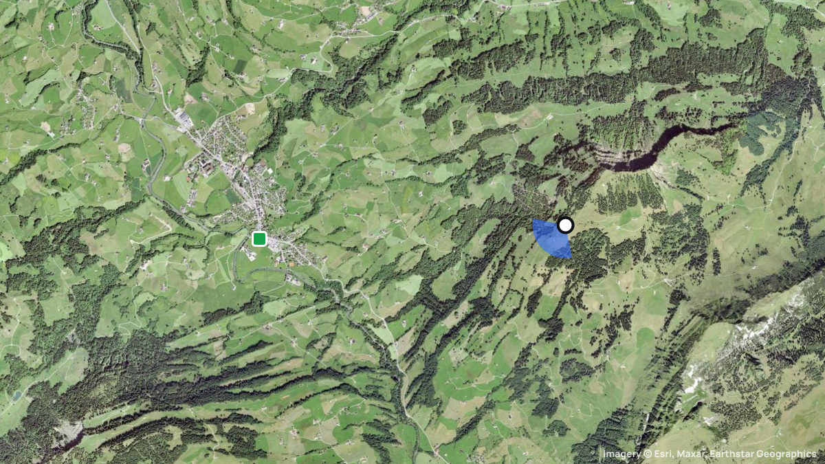 Satellitenkarte von Stockberg mit Start- und Landeplätzen