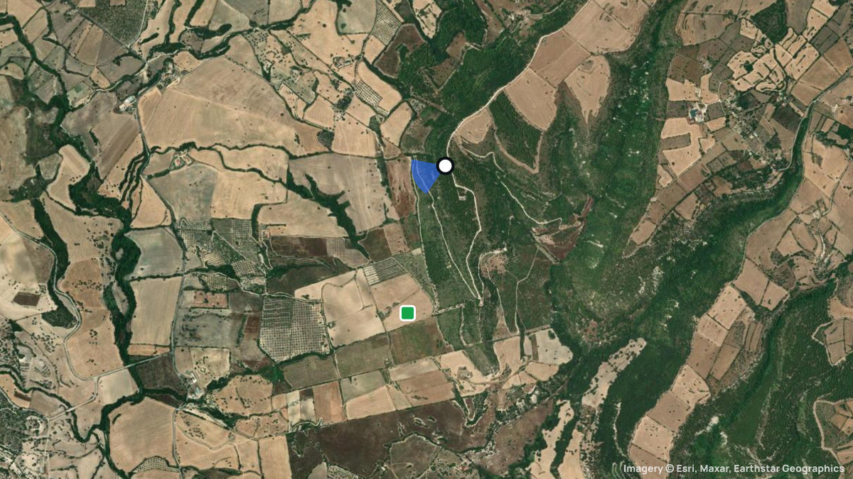 Satellite map of Rigolizia with its launches and landings