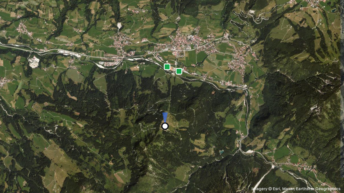 Satellitenkarte von Imberger Horn mit Start- und Landeplätzen
