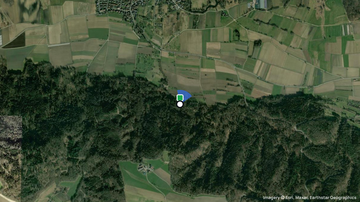 Satellite map of Schienerberg with its launches and landings