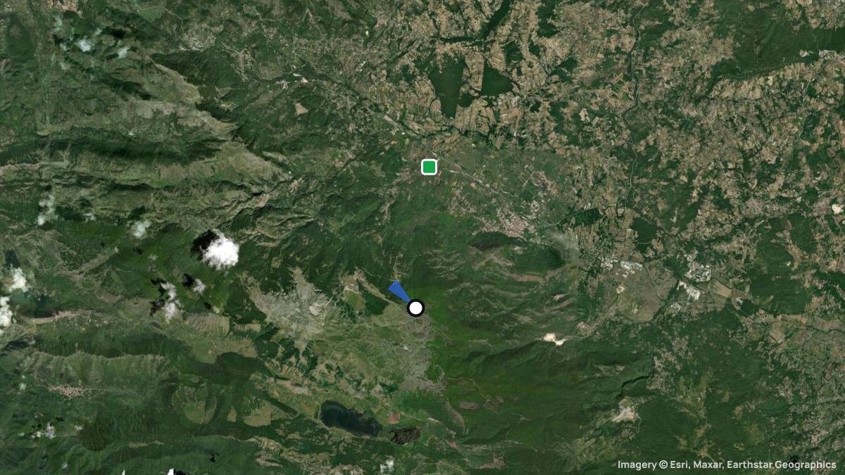 Satellitenkarte von Campitello Matese mit Start- und Landeplätzen